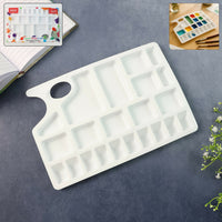 Khyati Colour Mixing Plate – Rectangle Medium Artist Palette with Multiple Compartments