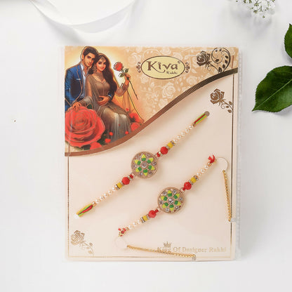 Gift-ready designer Rakhi bracelet combo
