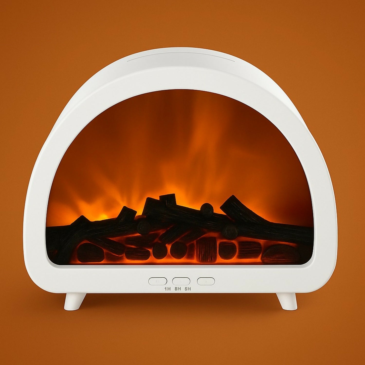 Flame Effect Fireplace Heater with Realistic LED Fire & Remote Control