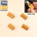 Silver Aluminium Valve Caps – Durable Set of 4 for Cars