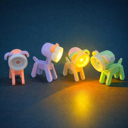 Portable dog-shaped toy flashlight for kids