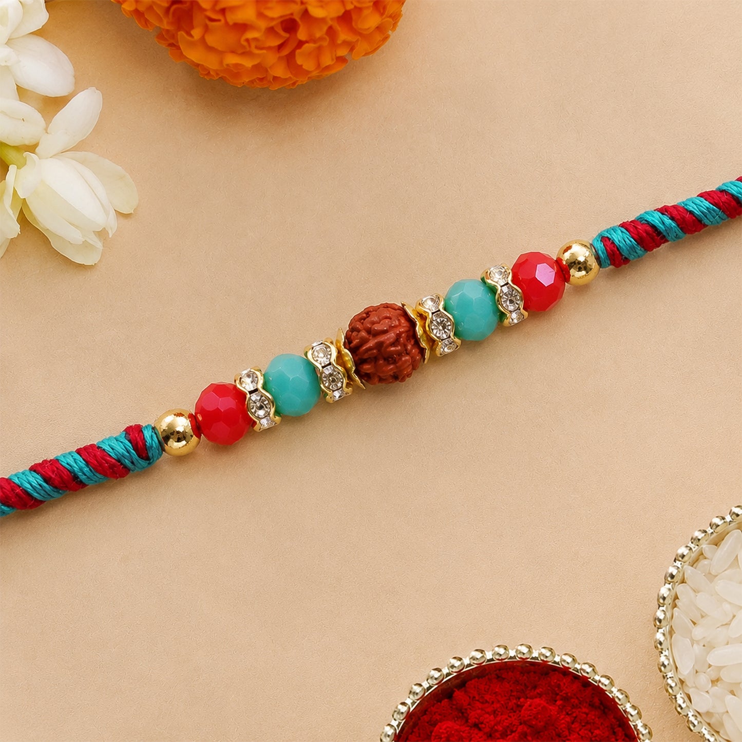 Multicolor Kids Charm Rakhi with Bright Beads and Cheerful Raksha Bandhan Beauty