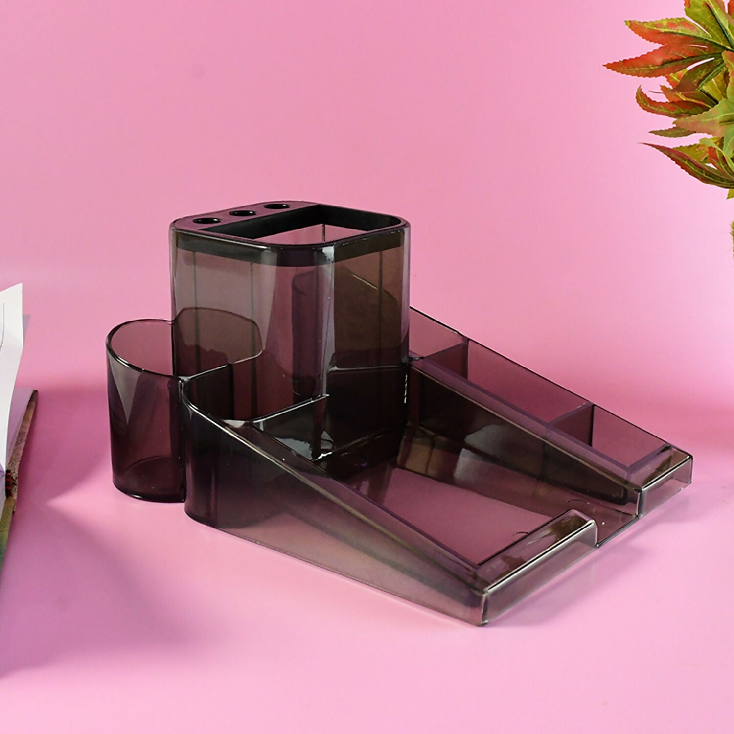 Khyati Classic Stationery Holder Stand – Multi-Compartment Desk Organizer