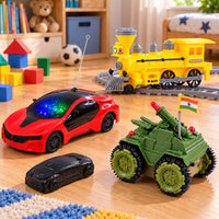 Kids Action Vehicle Toy Combo Set for Children – 3 Pc