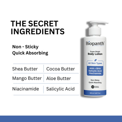 Super Bright Body Lotion for Dry Skin with Natural Butters (200 ml)