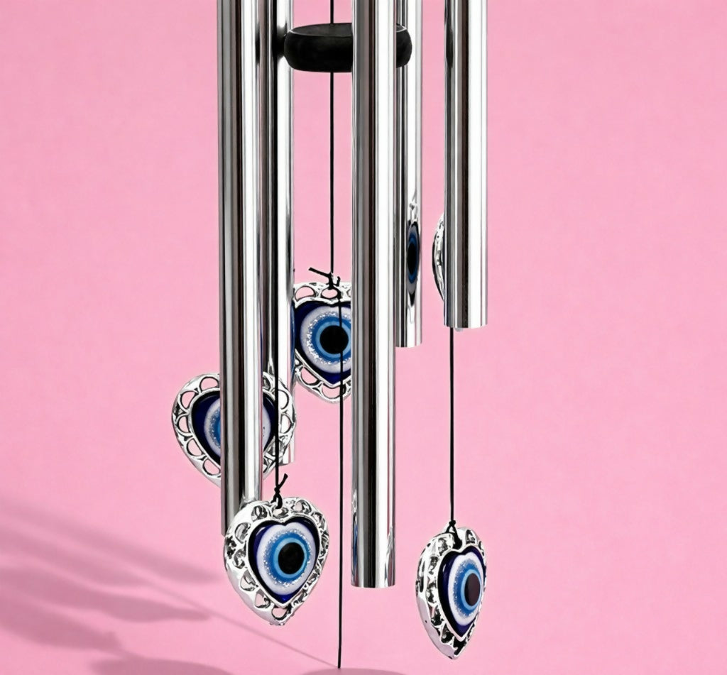 Metal Evil Eye Wind Chime for Balcony, Garden & Home Entrance Decor