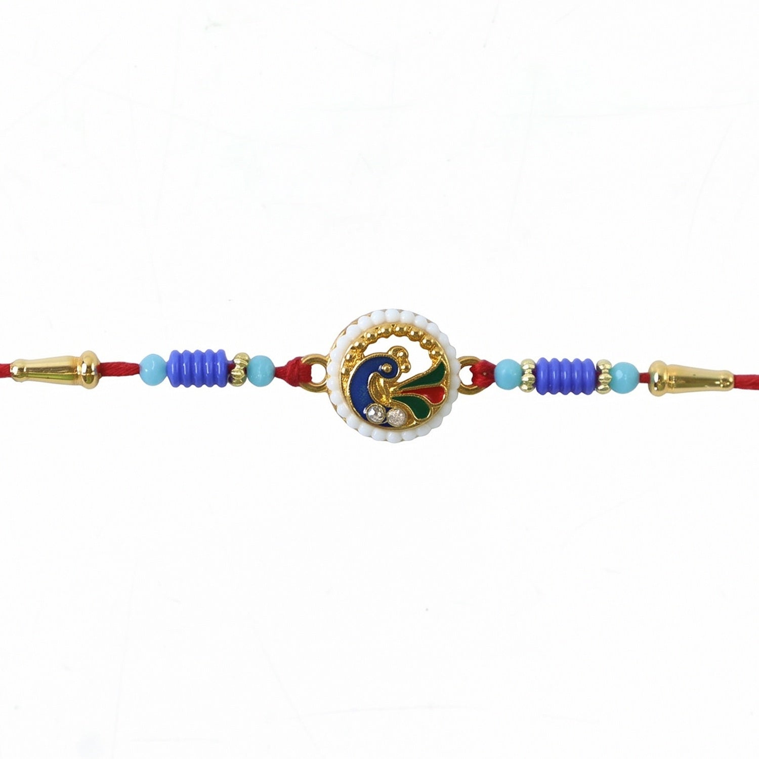 Peacock Pearl Frame Designer Rakhi