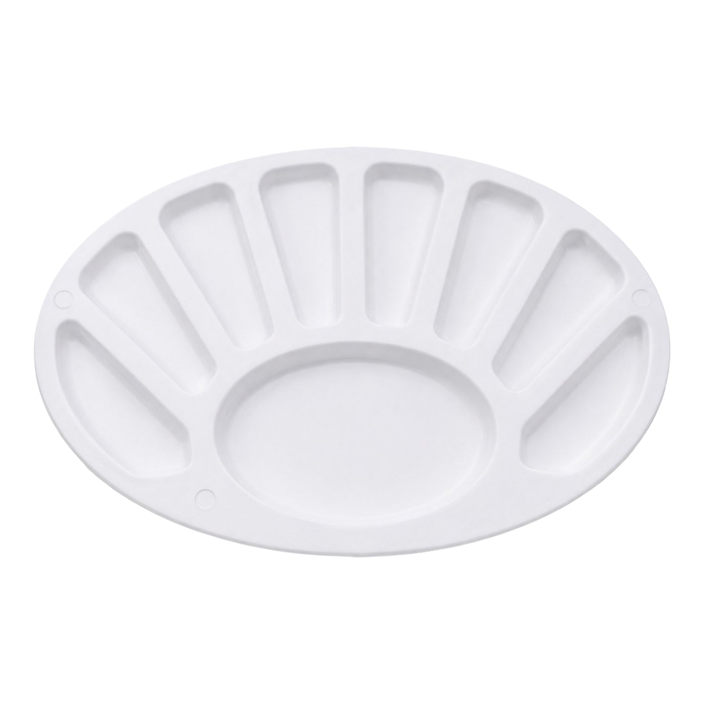 Small Oval Colour Mixing Plate 8 Well Paint Palette for Painting & Colour Blending