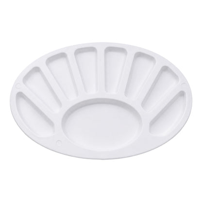 Small Oval Colour Mixing Plate 8 Well Paint Palette for Painting & Colour Blending