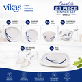 Vikas Premium Melamine Dinner Set with Bowls Casseroles and Platter (Set of 25 Pcs)
