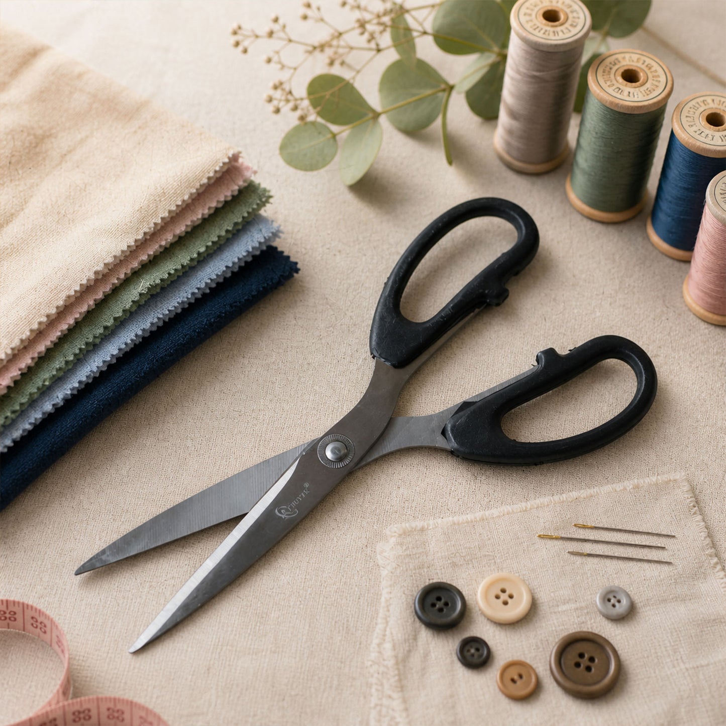 Multipurpose 8.25 Inch Stainless Steel Scissors with ABS Grip Handle for Home Office