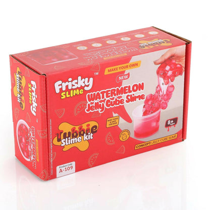 Watermelon Jelly Cube Slime Making Kit for Kids – DIY Tubbie Slime Kit with Activator