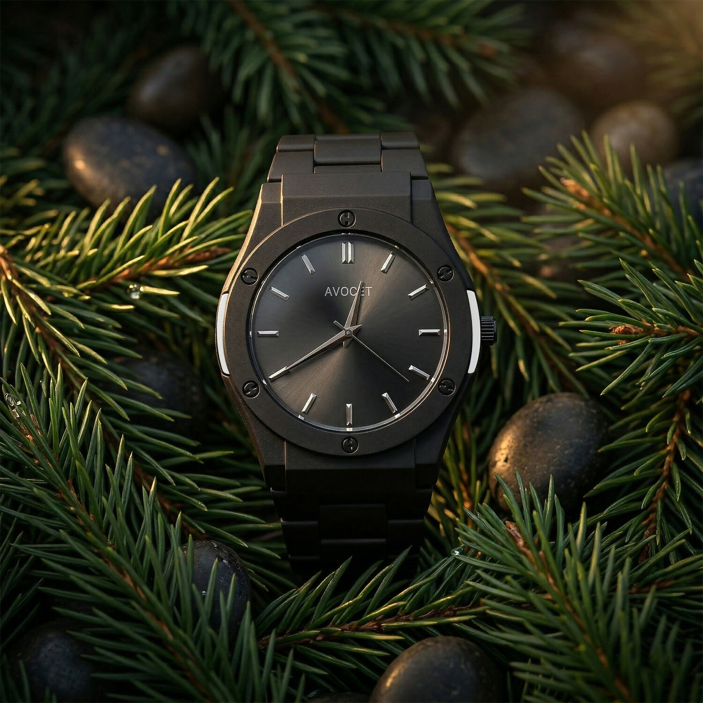 Premium Black Analog Wrist Watch with Stylish Dial & Durable Strap
