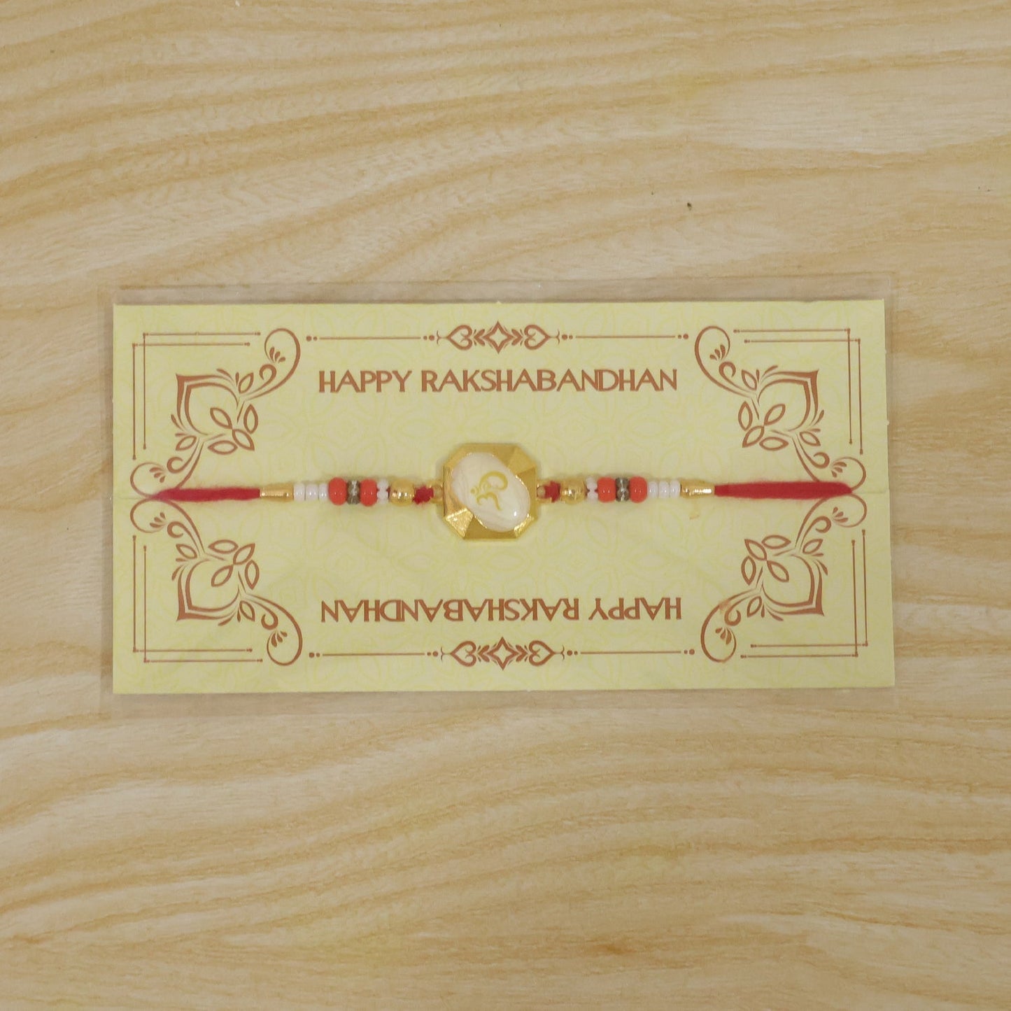 Om Charm Beaded Rakhi Raksha Bandhan Gift for Brother (10pcs)