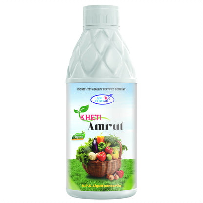 AgriVenture KHETI AMRUT ( NPK Consortia ) Nitrogen, Phosphorus And Potassium Bactericide Organic Product BIO FIRTILIZERS (1 LTR)