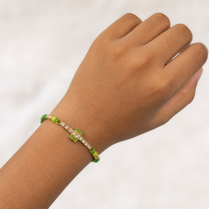 Petite Floral Stone Rakhi for Raksha Bandhan Gifting (Pack of 6)
