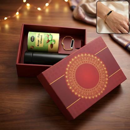 Close-up of bracelet rakhi in gift set