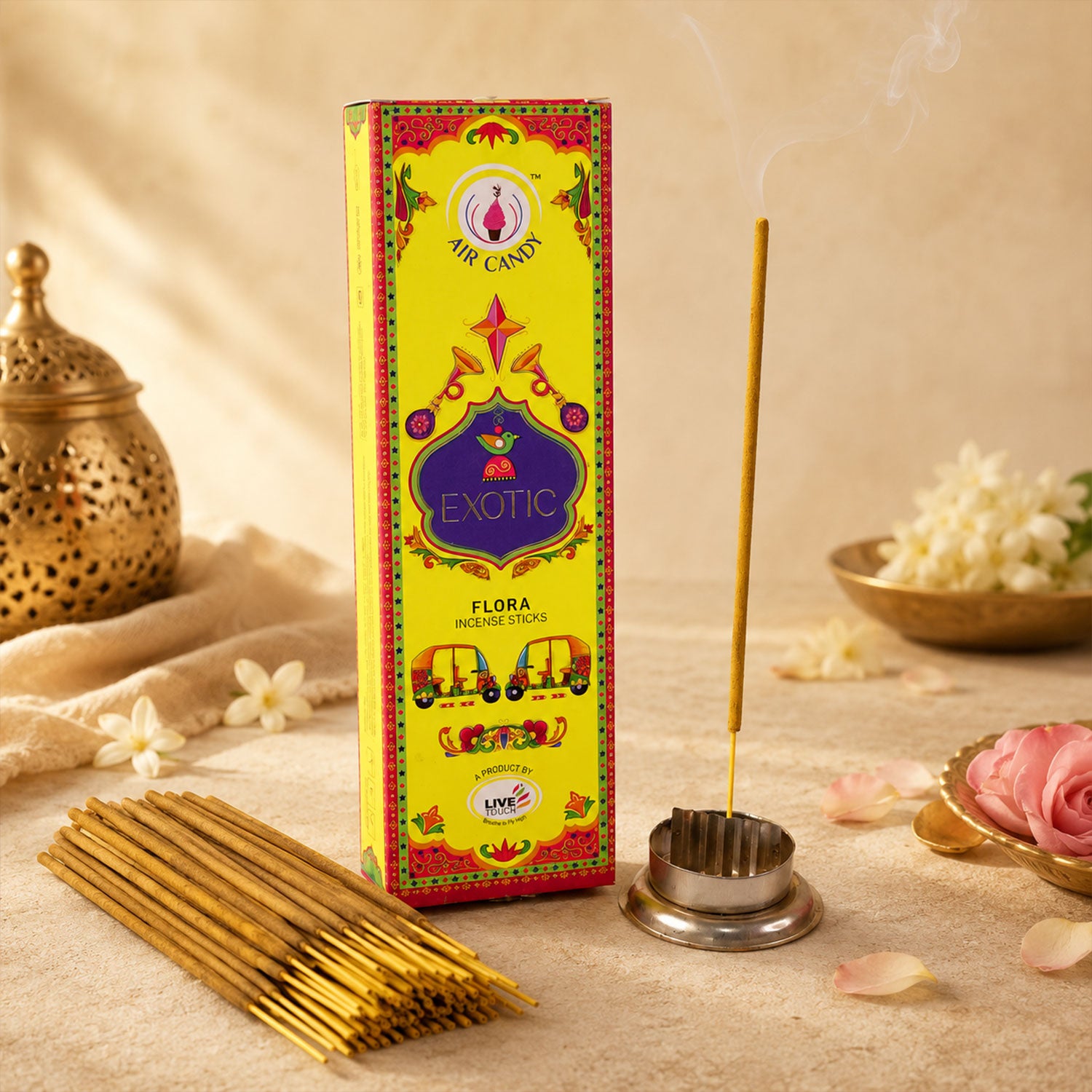 Exotic Flora Incense Sticks with Refreshing Fragrance and Long Lasting Aroma
