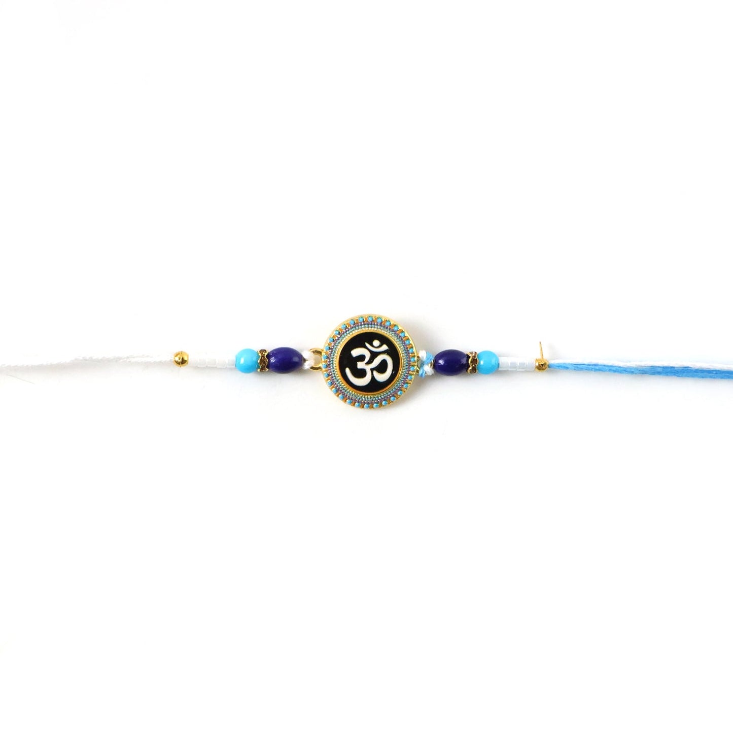 Om Symbol Rakhi Elegant Beaded Design for Raksha Bandhan (10pcs)