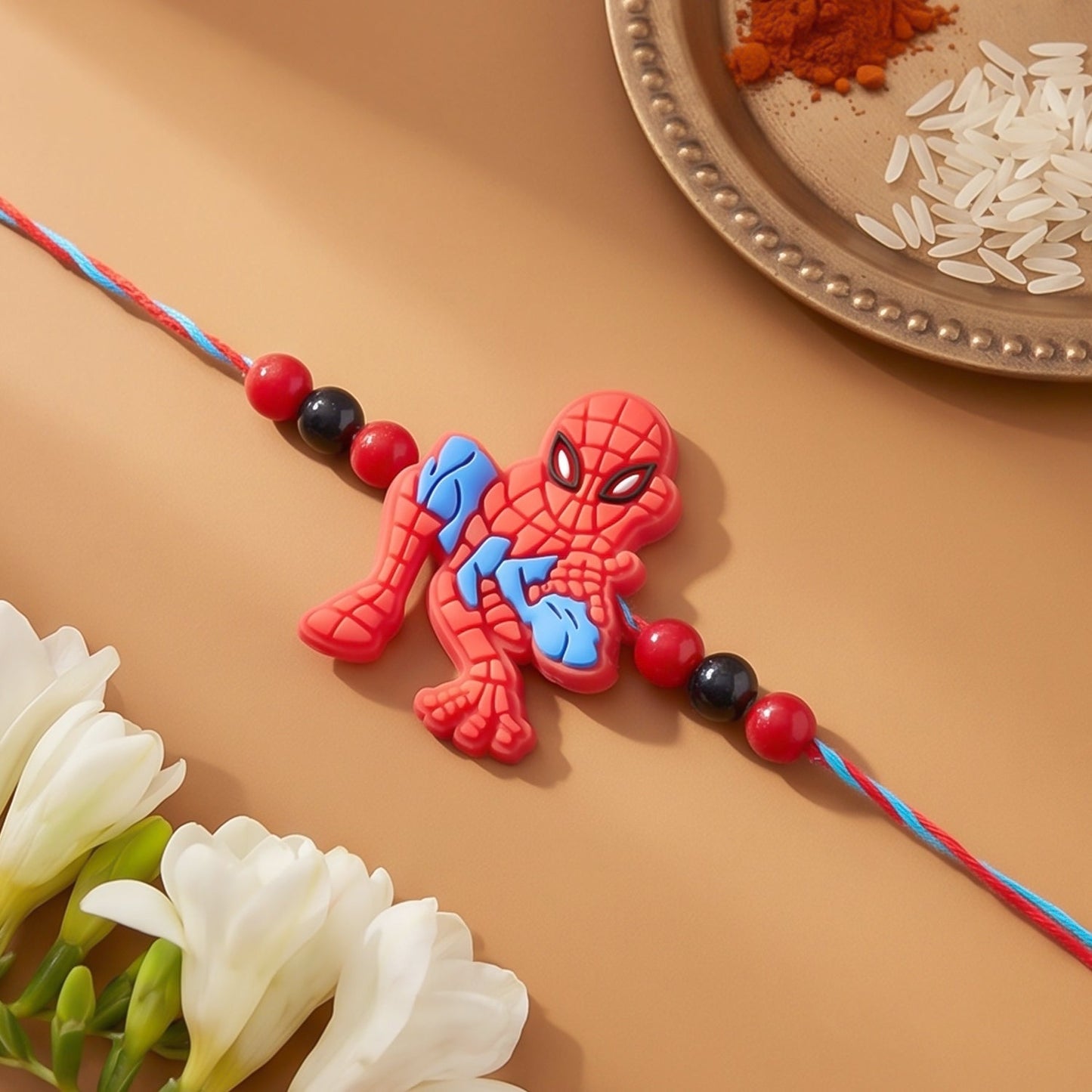 Action Hero Kids Rakhi with Fun Beaded Character Design Style (10pcs)