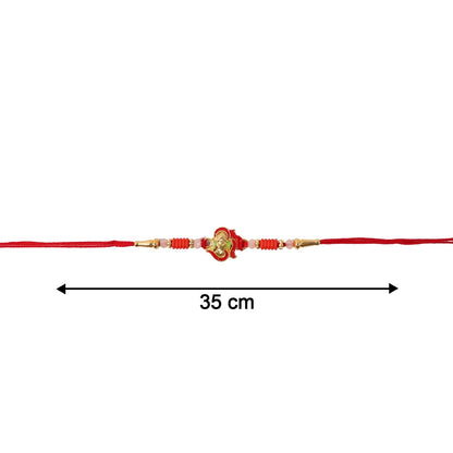 Mini Lord Ganesha Rakhi Traditional Designer Gift for Brother (10pcs)