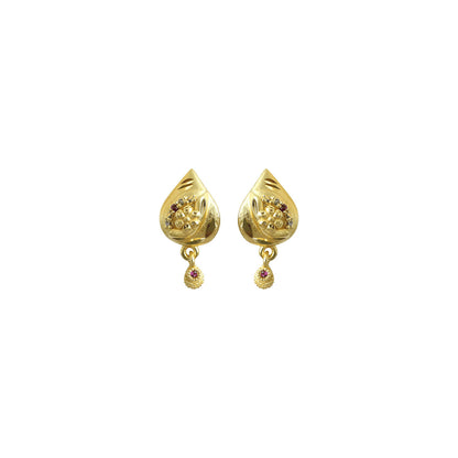 Fashionable gold plated drop earrings for women