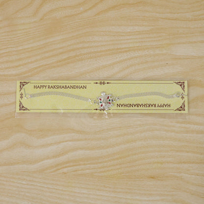 Turtle Rakhi Silver Finish with Enamel Highlights (5pcs)