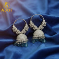 Silver Mint Blue Earrings – Traditional Charm with Contemporary Grace
