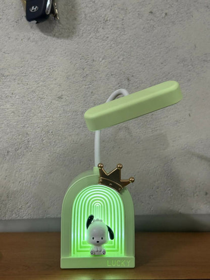 Cute Lucky Cartoon LED Desk Lamp for Kids with Adjustable Neck Night Light