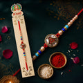 Kundan Rakhi for Brother – Traditional Pearl Beaded Design