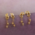 Ethnic Earrings Set – Elegant Gold-Toned Traditional Jewelry