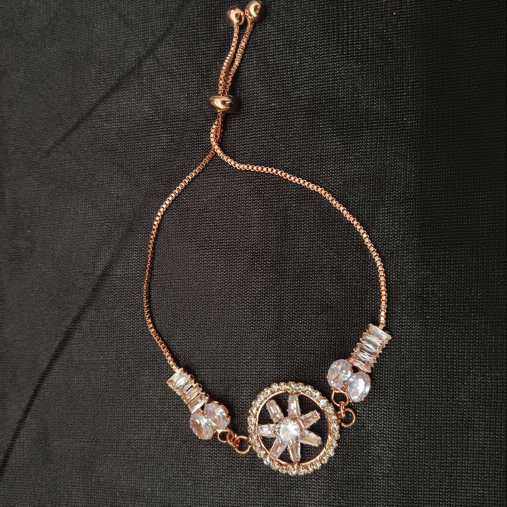 Graceful AD Bracelet with flower motif for women