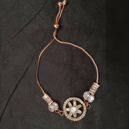 Graceful AD Bracelet with flower motif for women
