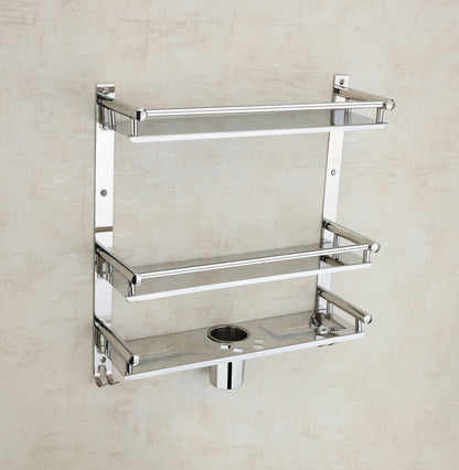 6 in 1 Wall Mounted Storage Shelf Organizer Rack for Bathroom & Kitchen Use
