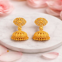 Traditional Gold Plated Jhumka Earrings for Women