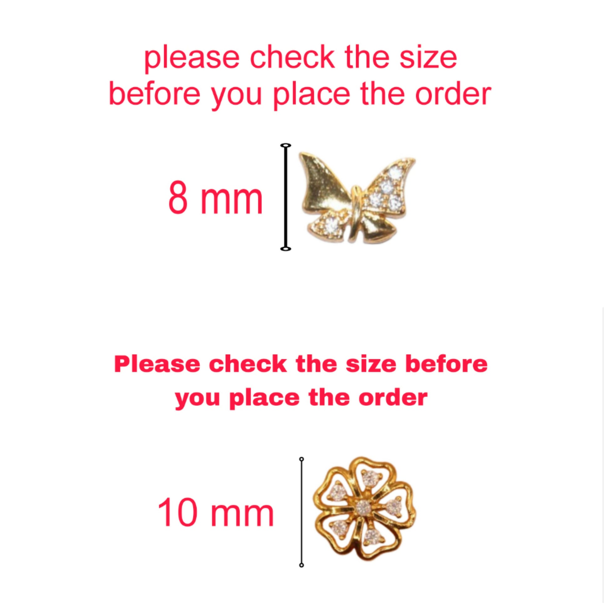 Gold Flower & Butterfly Stud Earrings Set with AD for women & girls Combo Pack of 2