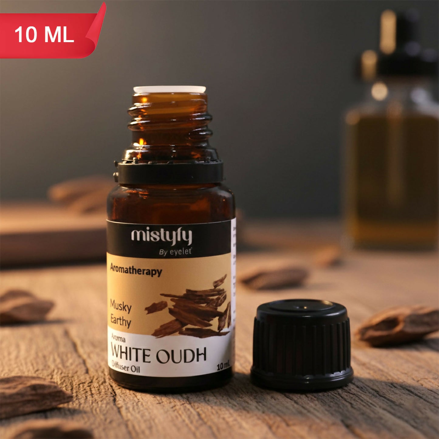 Eyelet White Oudh Aromatherapy Diffuser Oil – Musky & Earthy Fragrance (10ML)