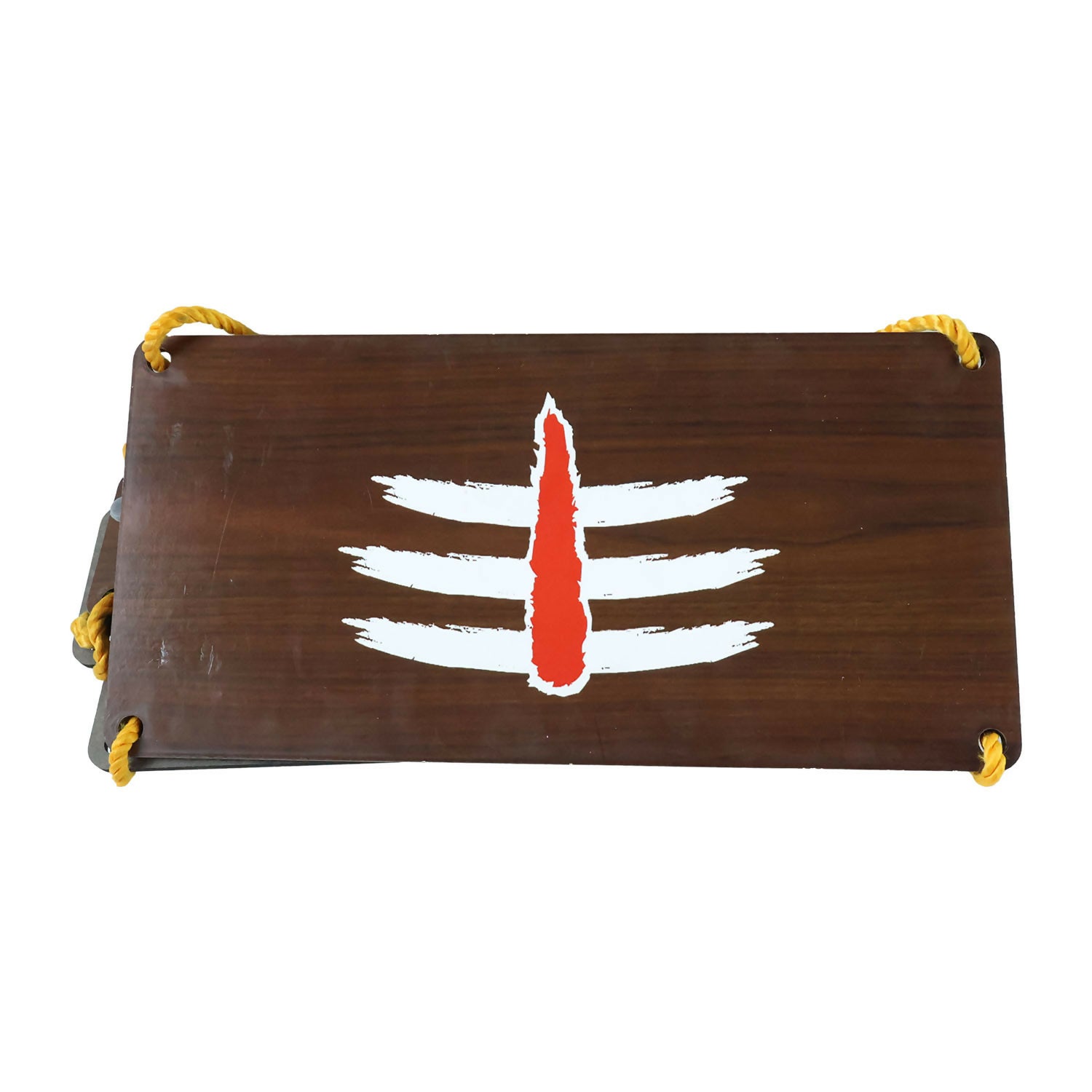 Wooden Wall Hanging with Mahadev Symbol & Sanskrit Shloka – 12 x 22 Inch