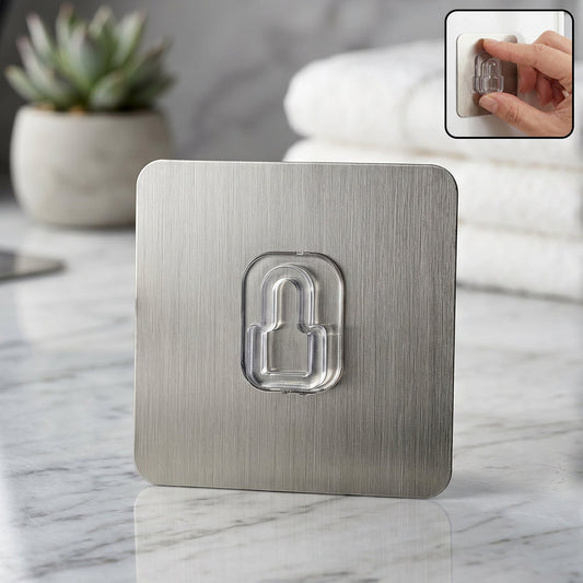 Adhesive plastic wall hook hanger