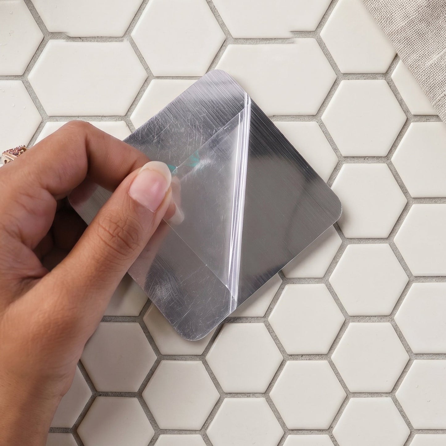 Self adhesive hook organization