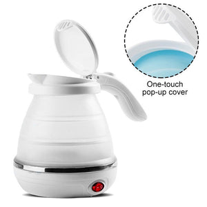 Foldable silicone kettle, electric boiler for camping