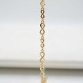 Gold-Tone Infinity Link Bracelet with Crystal Accents and Adjustable Chain for Women