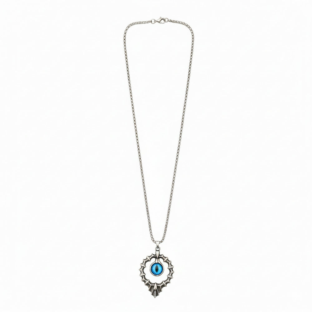 Warrior Dragon Eye Pendant with Metal Chain