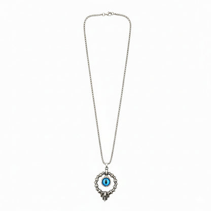 Warrior Dragon Eye Pendant with Metal Chain