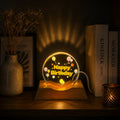 Happy Birthday LED Acrylic Night Lamp with Wooden Base Gift for Friends and Family
