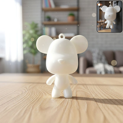 cute bear figure keychain for bags and keys