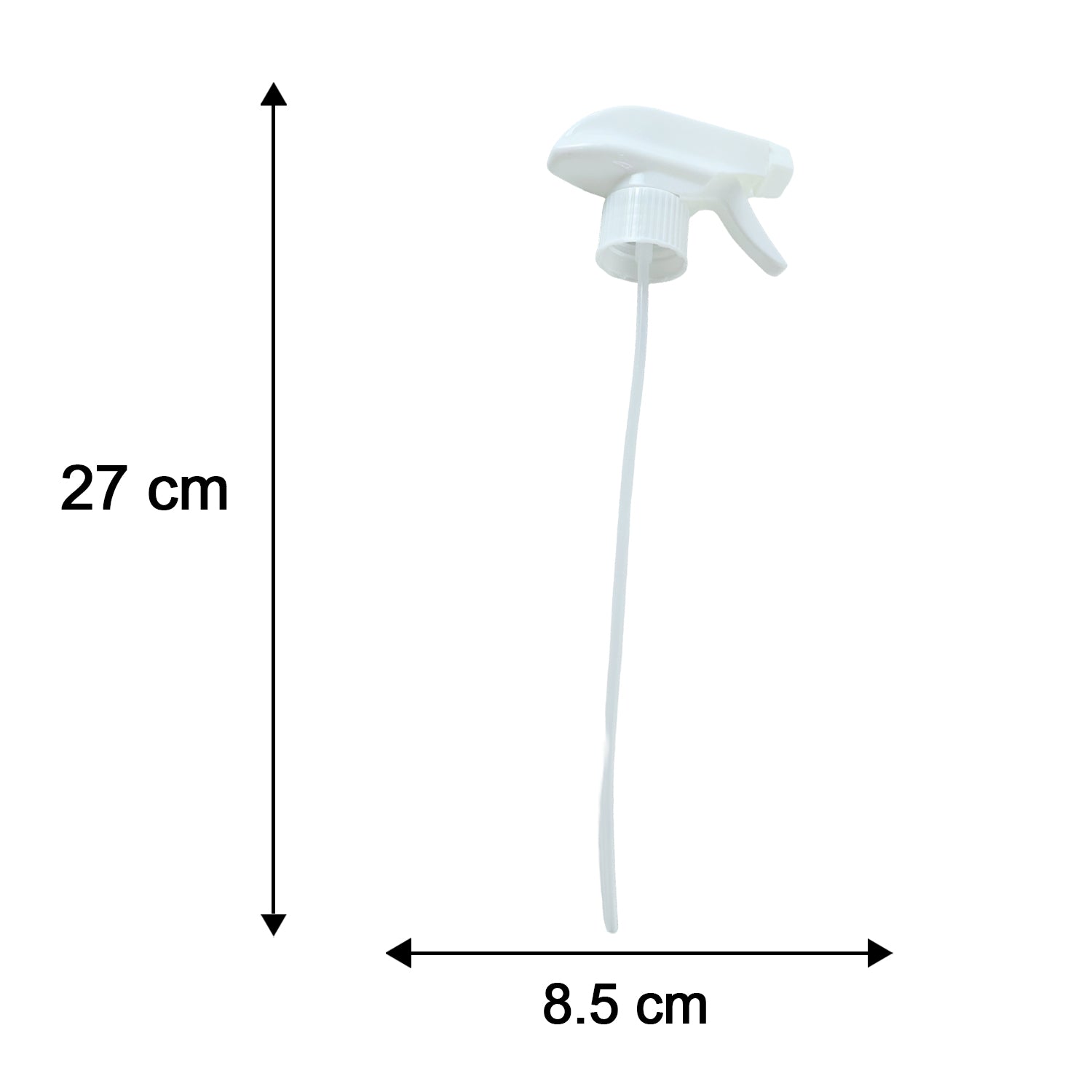 Spray Nozzle Trigger Head White Replacement Sprayer for Bottles (1 Pc)