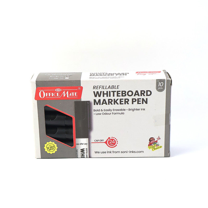 Whiteboard marker pens with refillable bodies