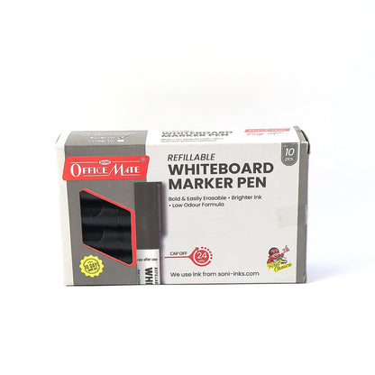 Whiteboard marker pens with refillable bodies