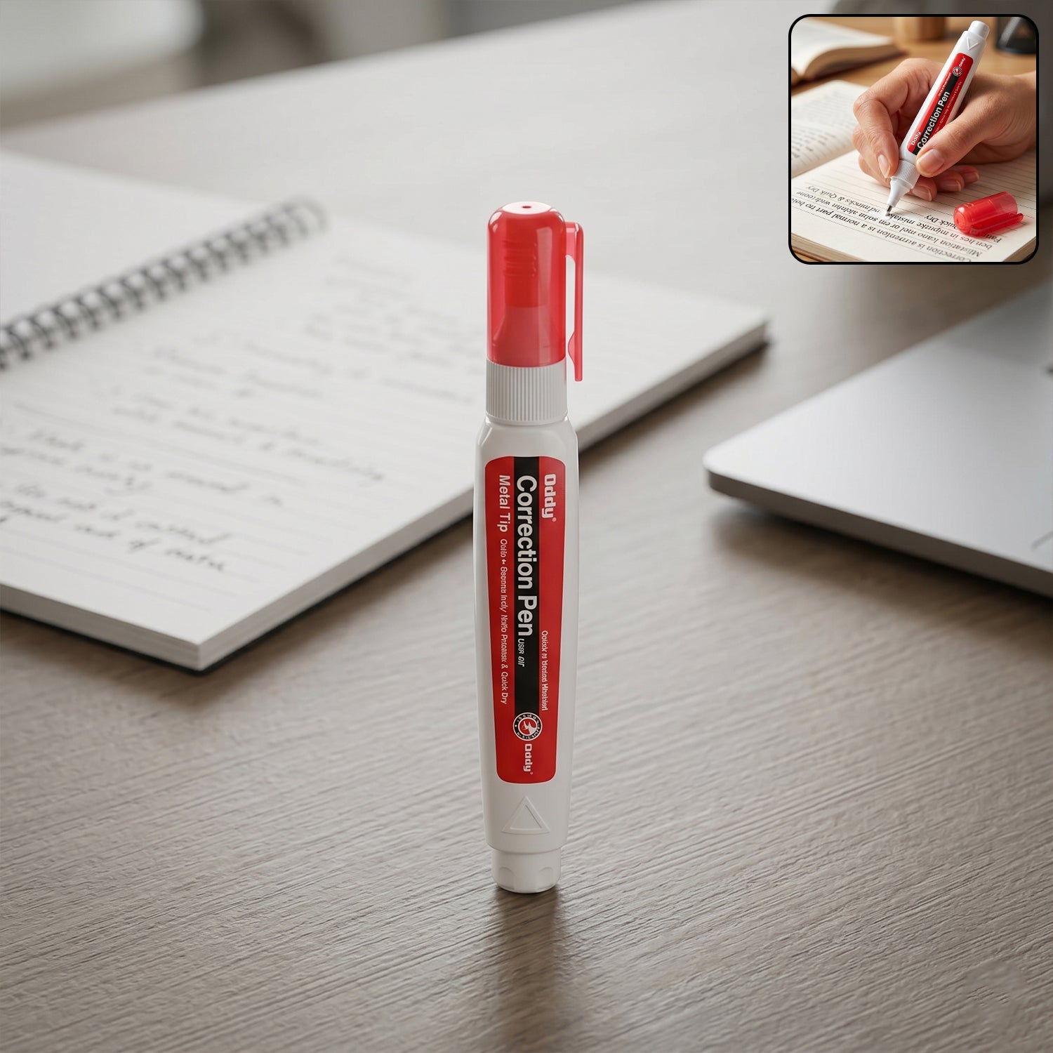 Oddy correction pen white fluid error corrector 8ml